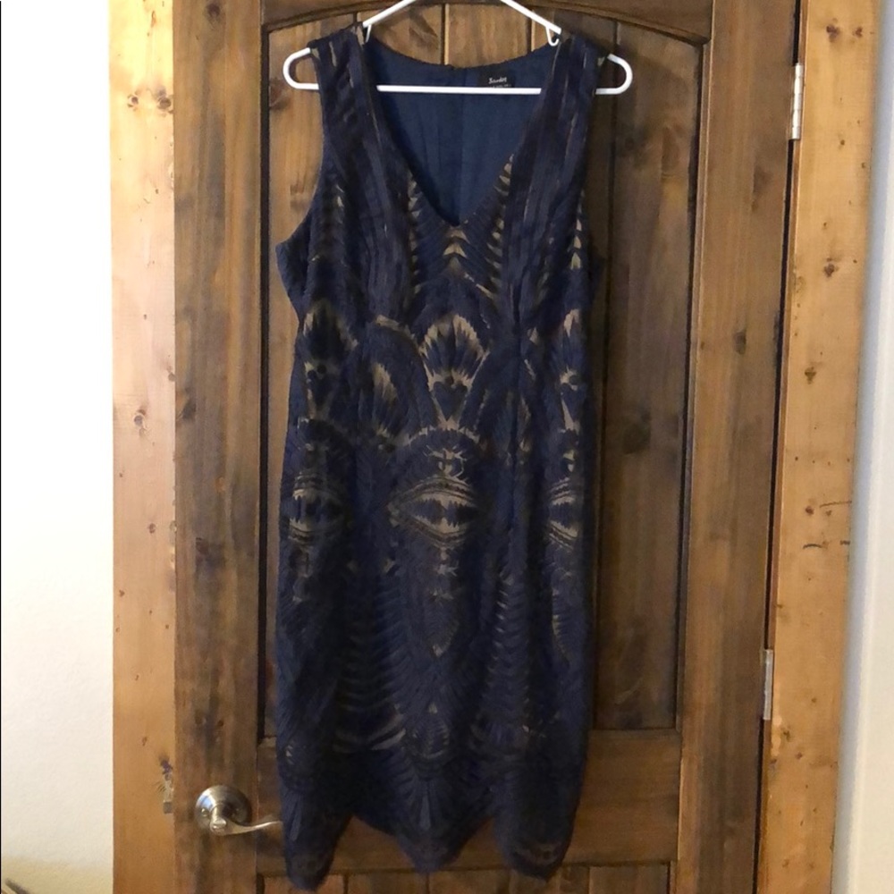 Bardot Navy Lace Dress